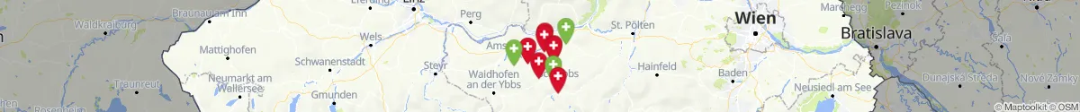 Map view for Pharmacies emergency services nearby Wieselburg-Land (Scheibbs, Niederösterreich)